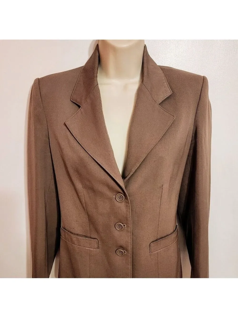 Christian Dior Brown Wool Blazer Jacket Size 4